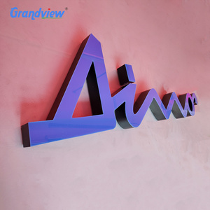 Outdoor business sign hanging led electronic storefront signs led channel letter outdoor building number logo sign