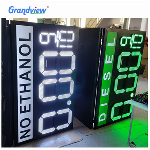 8.88 9/10 Green/Red Customized Led Gas Station Price Signs For Petrol Station With Double Sided Led Gas Price Sign