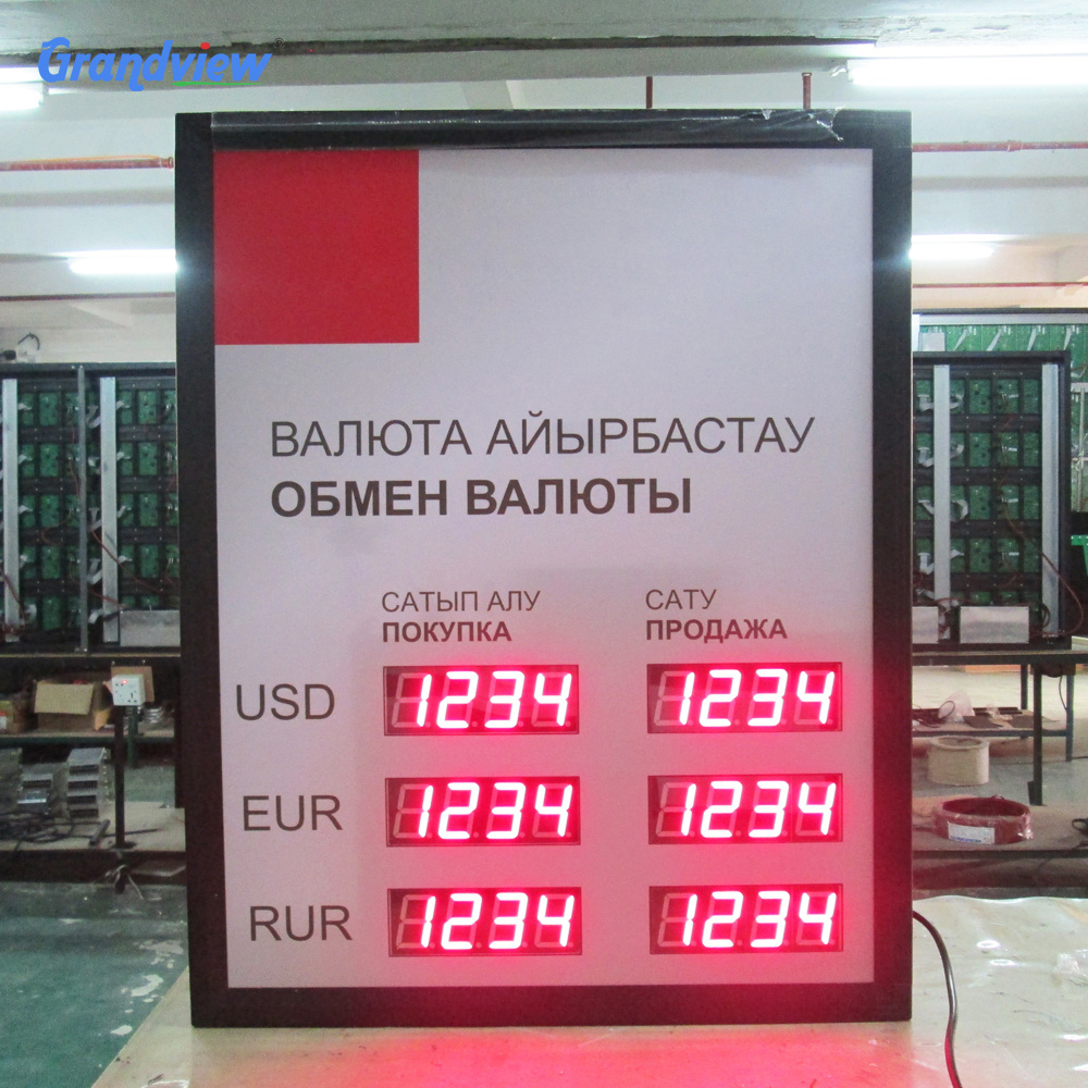 8' 12' indoor led gold rate display /exchange rate /number board