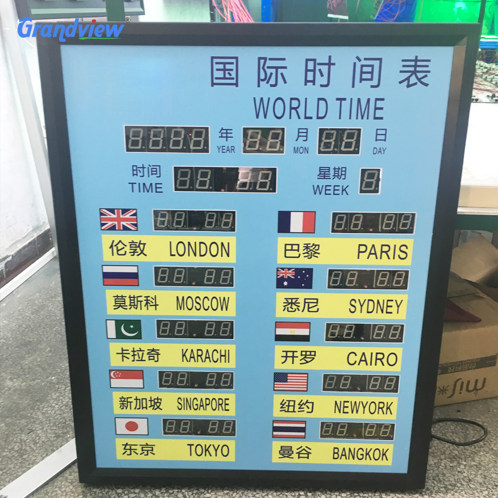 LED currency exchange display sign electronic bank use digital led rate ssignboard display