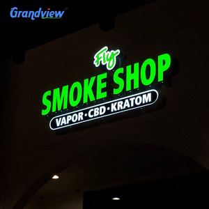 Outdoor/indoor 3D Letter LED Sign Smoke Shop Logo Acrylic Metal Channel Letter Advertising Sign