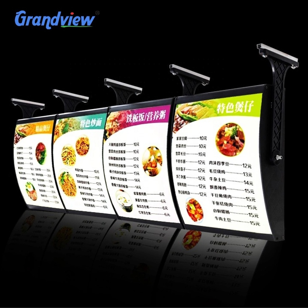 LED double sided ceiling hanging advertising aluminum poster frame light box for window display