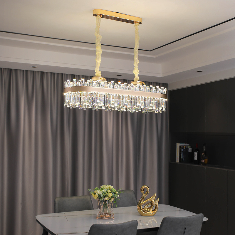 Modern hotel villa banquet decoration deluxe gold chandelier lamp k9 crystal luxury pendant light Luxury Chandeliers Lights