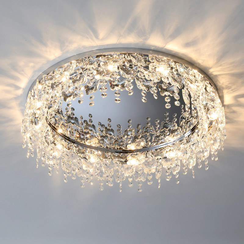 Modern Crystal Ceiling Light Hanging Lamps Fixtures Led Living Room Dinning Room Modern Minimalist Led Three-Proof Ceiling