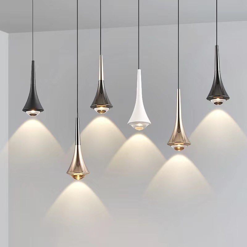 Modern Pendant Lights Chandelier Dining Room Indoor Lamp Decoration Cylinder Pipe Golden Hanging Lamp Kitchen Lighting Fixture