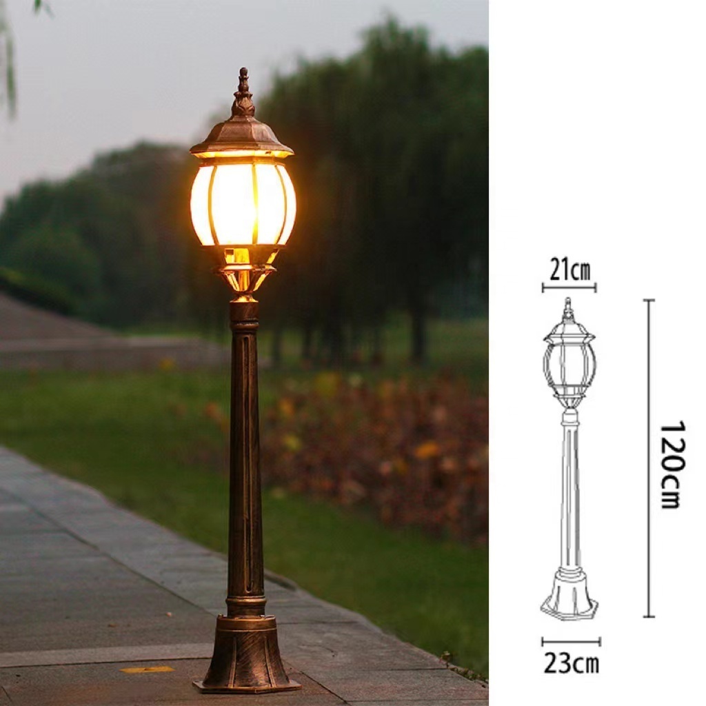 Pumpkin shaped outdoor decorative column lamp lawn courtyard walkway courtyard lamp