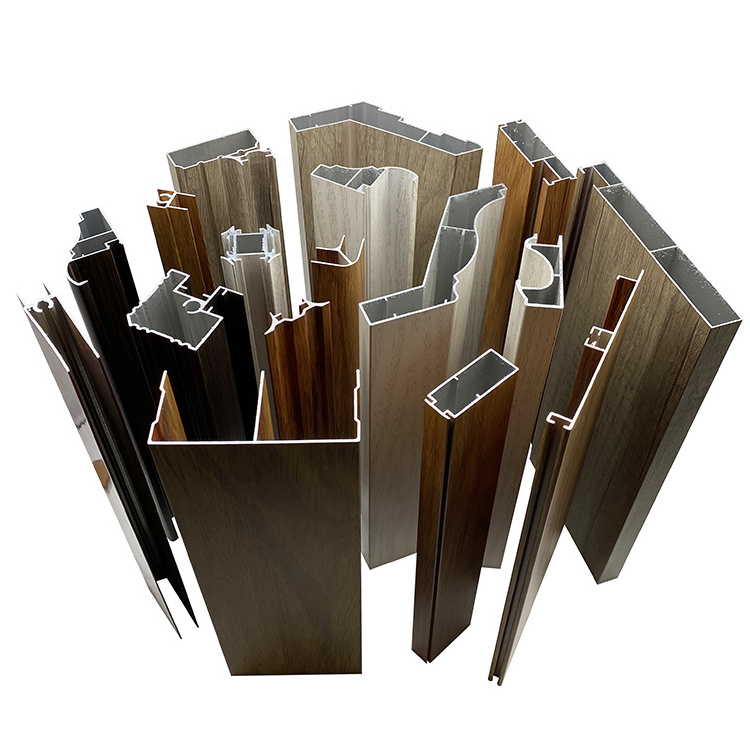 Furniture cabinet doors kitchen Handles Aluminum Kitchen Cabinet Doors Frame Extrusion Aluminium Profile