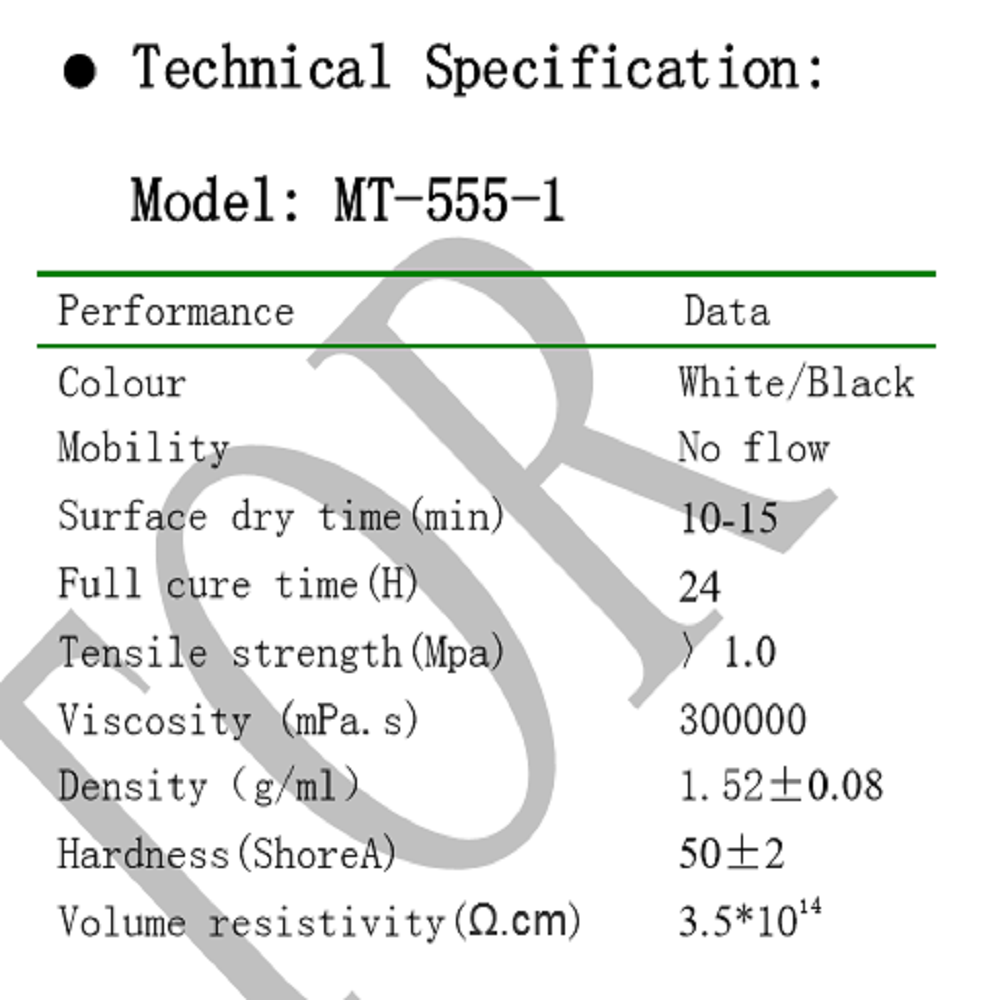 RTV silicone MT-555-1  white color RTV electrical silicone sealant adhesives PCB silicone gel Flood light Glass glue