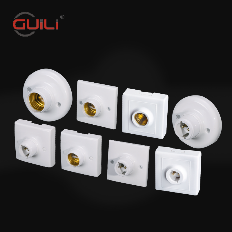 Wholesale elecitrical E27 Plastic Lamp Holder Edison Bulb Holder Screw Lamp Socket Led Lighting Accessories B22 Lamp Holder