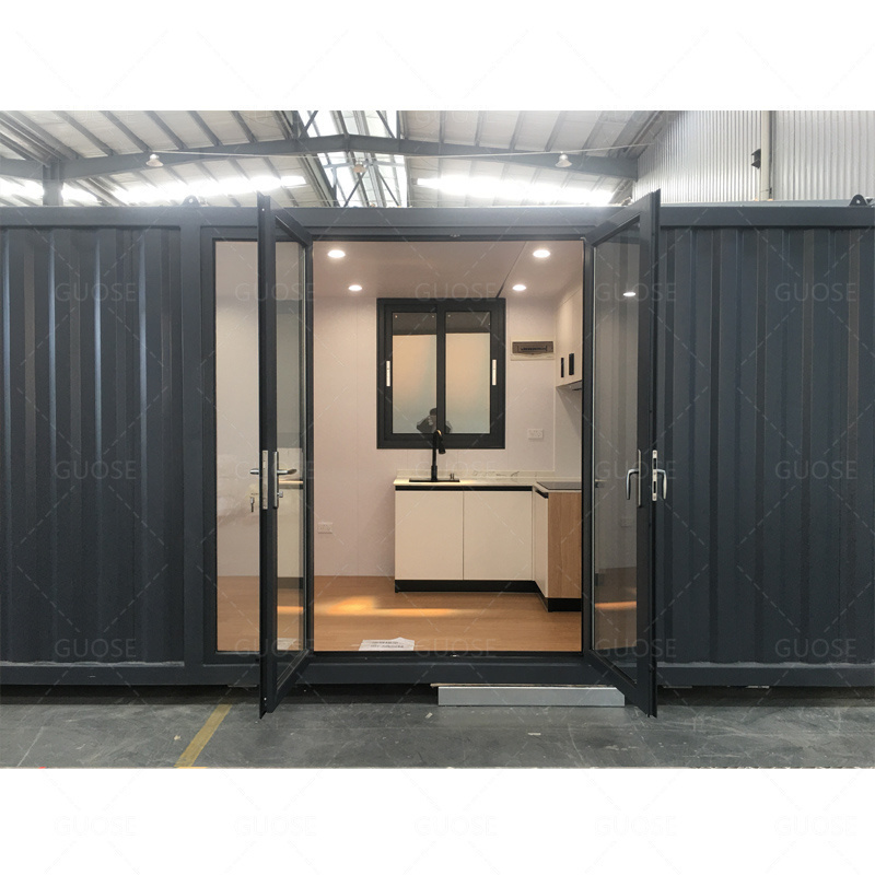 Factory direct price shipping container house mobile modular home glass door living container house