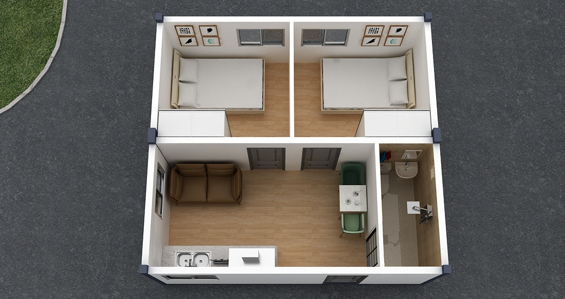 Fast installation container house mauritius solar system 20ft 40ft prefab house prefabricated container office