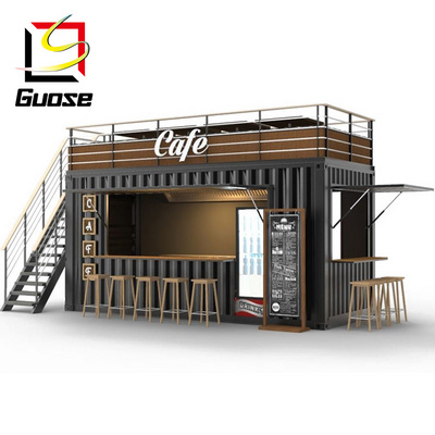 Hot Sale 20ft Portable Kiosk Modified Prefab Modular Coffee Shop Shipping Container Bar