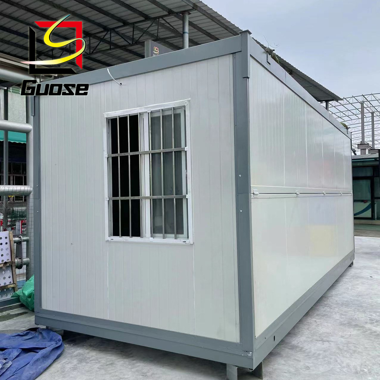 High quality fast assemble 20ft steel structure prefab house folding container