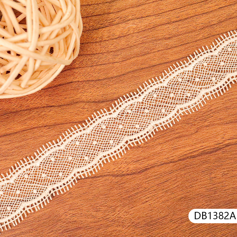 low price latest african lace fabric golden supplier custom swiss Mesh Voile woven Water Soluble flower Lace Fabric white bridal