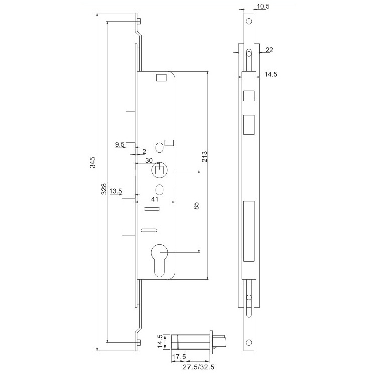 High security multipoint door lock manufacturer 88535