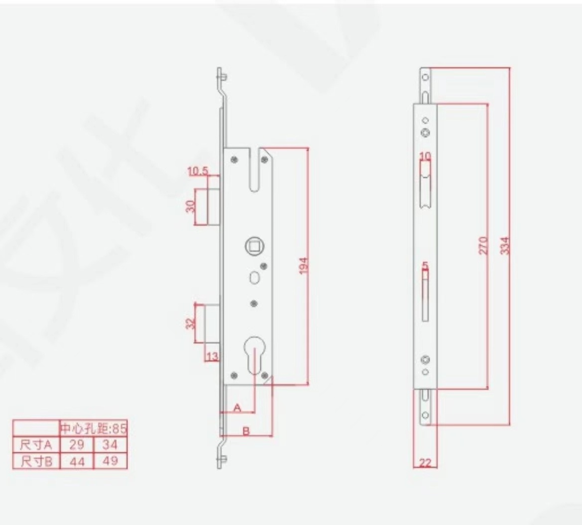 High security multipoint door lock manufacturer 88535