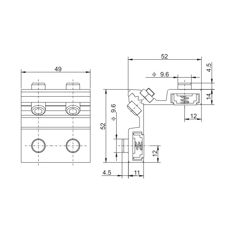 Aluminium Extrusion Window Door Corner cleats Joints J012