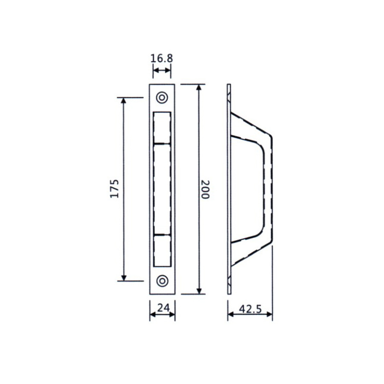 High Quality Durable Aluminium Modern Door Long Pull Handle Aluminium To Spain and Africa Sri Lanka