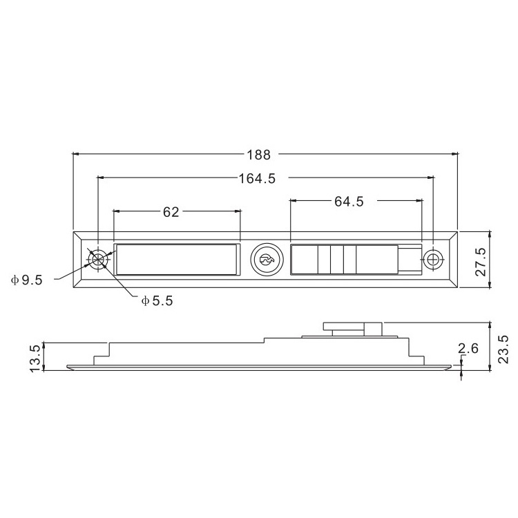 Aluminium hook lock latch with key window lock SDK007 cekon lock to Thailand