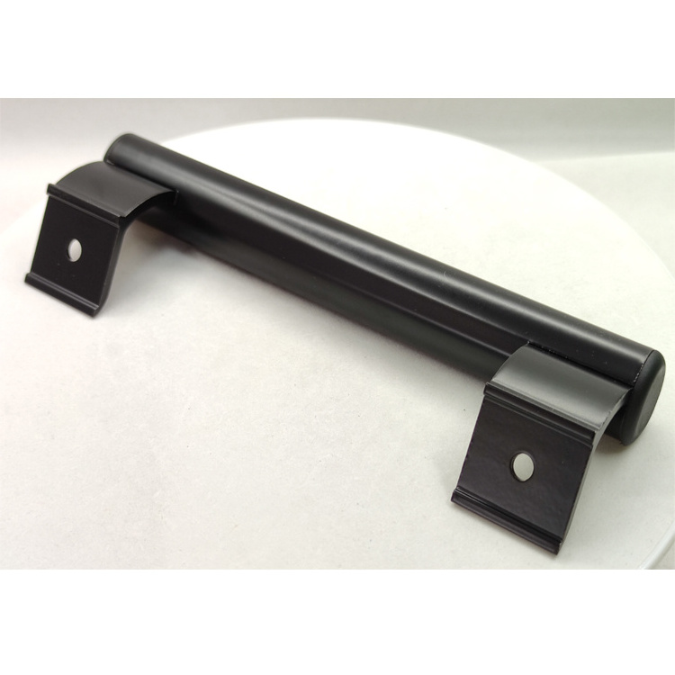 Competitive Price Modern Aluminium Round Tube Hollow Black Pull Door Handle lock G007 To Africa