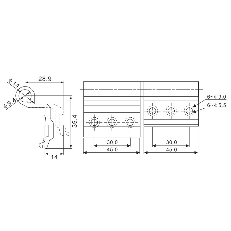 Aluminum Extrusion profile casement window door pivot hinge to Algeria