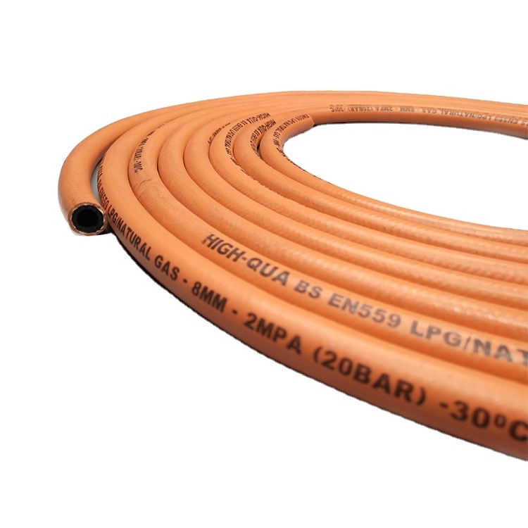 High Pressure top quality flexible Natural Gas Hose EN559 Flexible Gas Hose Rubber LPG Gas Hose for cooker oven