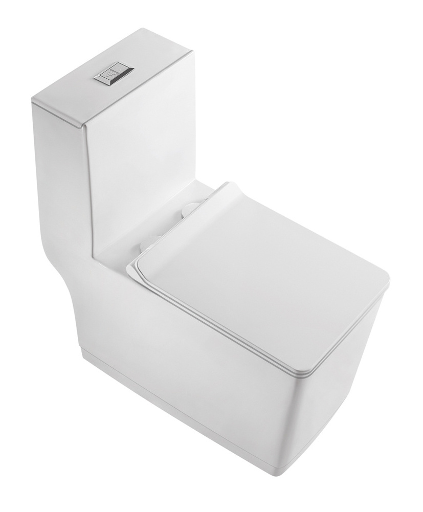 Goodone Bathroom Wc Modern Square Shape Toilet Seat White Ceramic One Piece Toilets