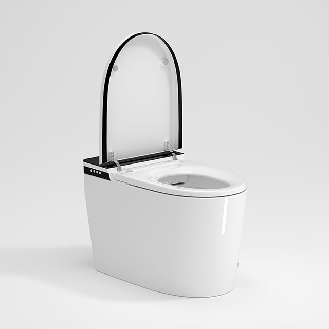 Inodoro Con Sensor Bathroom Intelligent Heated Smart Toilet Ceramic S Trap Siphonic Toilet Commodes With Jet Spray