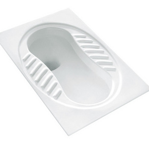 China Factory Sanitary Ware Squatting Toilet Pan Size 100% Ceramic Material Squat Pan Toilet With Flush System