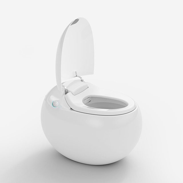 New Arrival Sanitary Ware Bath Set One Piece Smart Wc Egg Shape Auto Intelligent Toilet With Woman Bidet Automatic Flush