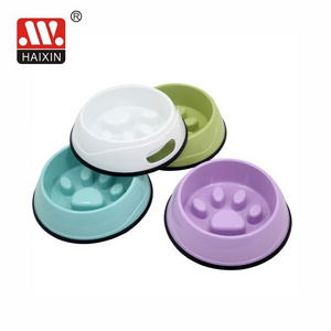 wholesale modern  plastic non-slip anti-choke dog and cat water feeder bowl slow eating pet feeding bowls