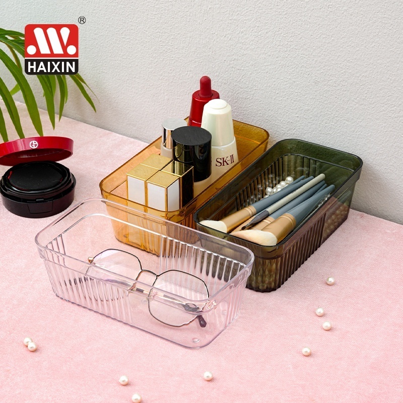 Kitchen  bathroom Fridge space Organizer Baskets picnic fruit storage box plastic PET basket transparent organizer