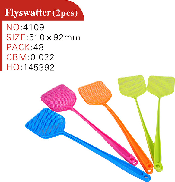 Colorful Plastic Manual Pest Control Fly Swatter Insects Bugs Spiders Mosquitoes  Fly Killer with Long Handle