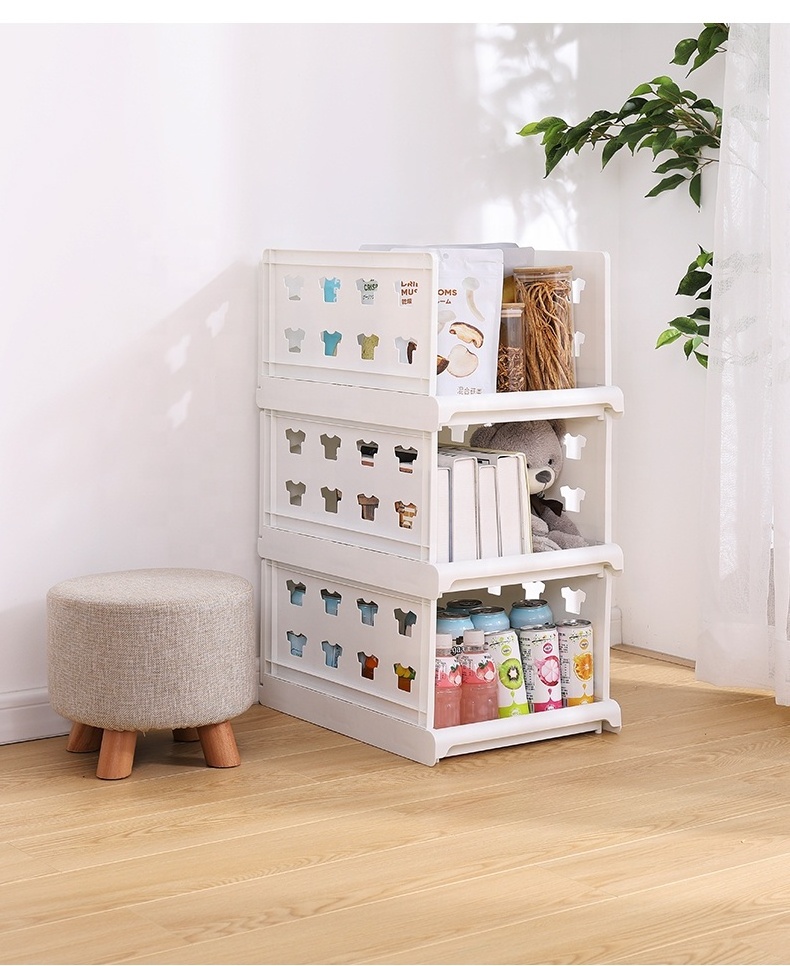 Hot Selling Stackable Cabinet Wardrobe Organizer Drawer Folding  Clothes Storage Racks and Boxes