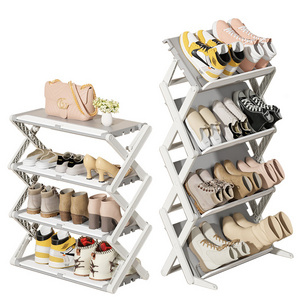 HAIXIN New Design Plastic Shoe Rack Stackable Storage Shoe Rack Modern Foldable Stand Shoe Rack