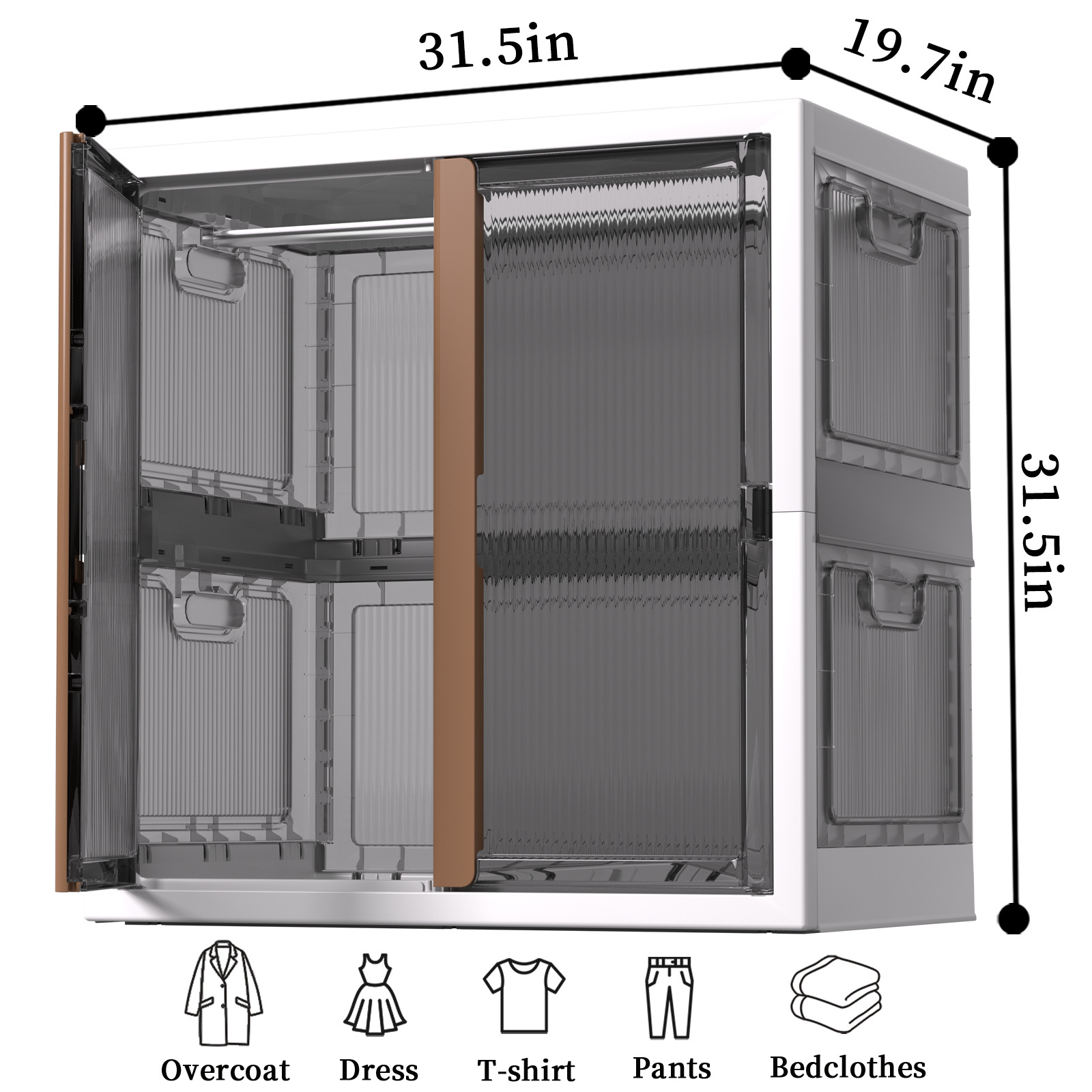 HAIXIN Customer Wholesale Price Plastic Storage Box Clothings Storage Bin Folding Wardrobe Storage Box