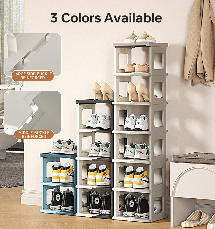 HAIXIN Multifunction PP Plastic Shoe Storage Drawers Foldable Racks Stackable Box for Wardrobe and for Sundries Storage