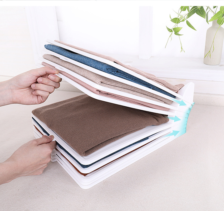 Haixin T-shirt Folding Board T Shirt Folder Flipfold Laundry Room Organizer Clothes Flip Fold Plastic Storage Boxes & Bins