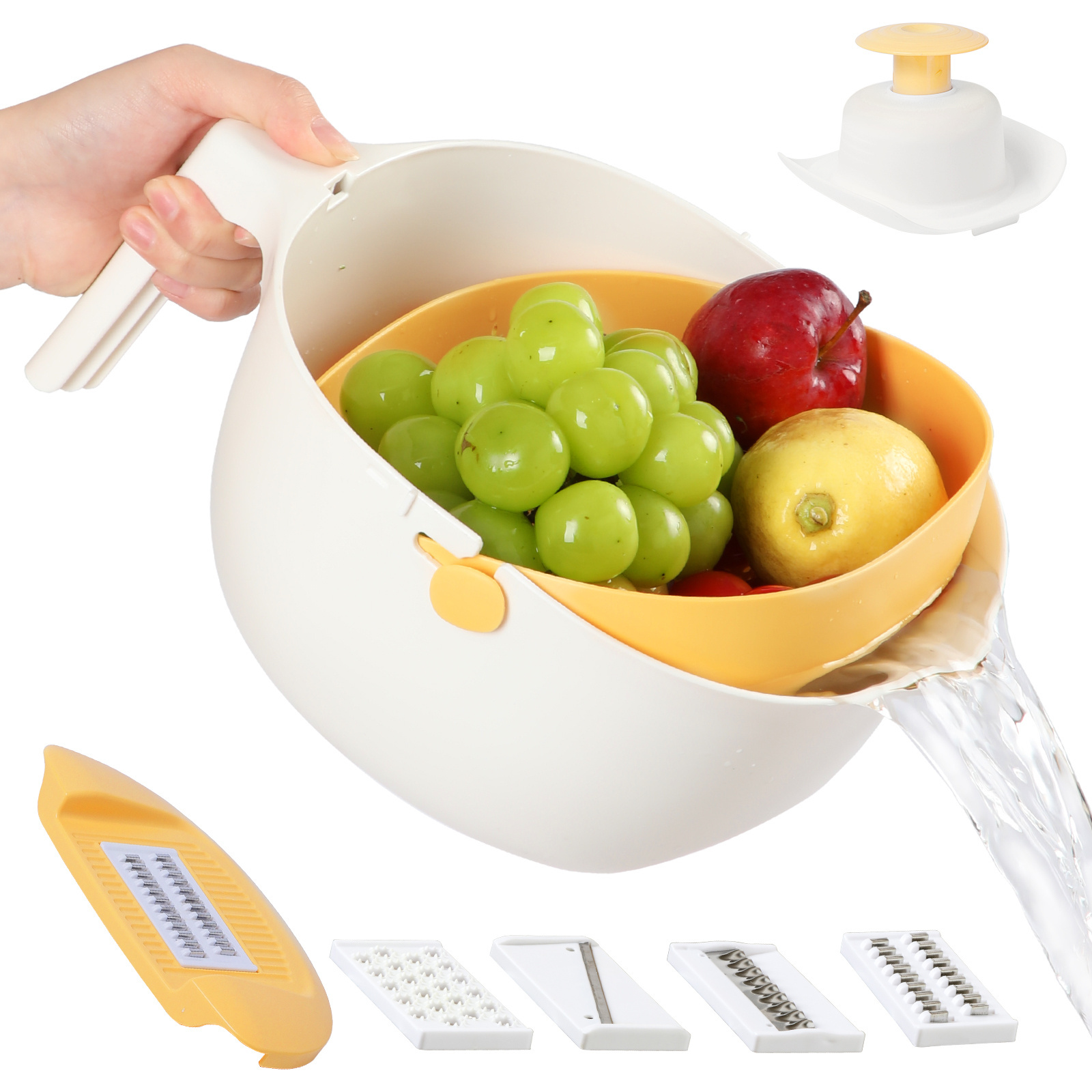 5 In 1 Multi Blade Multifunctional Home Kitchen Handheld Fruit Peeler Cutter Chopper Vegetable Slicer