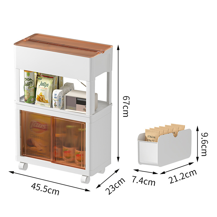 Portable Pantry Office Bathroom Organization With Door And Wheels Sliding Kitchen Plastic Storage Cabinets