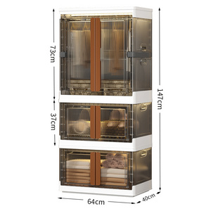 HAIXIN Portable Wardrobe Closet Collapsible Storage Organizer Set with Hanging Rack for Bedroom