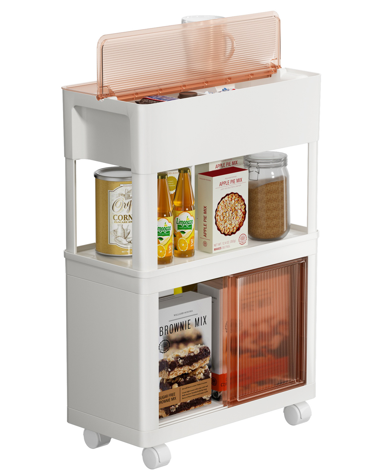 Portable Pantry Office Bathroom Organization With Door And Wheels Sliding Kitchen Plastic Storage Cabinets