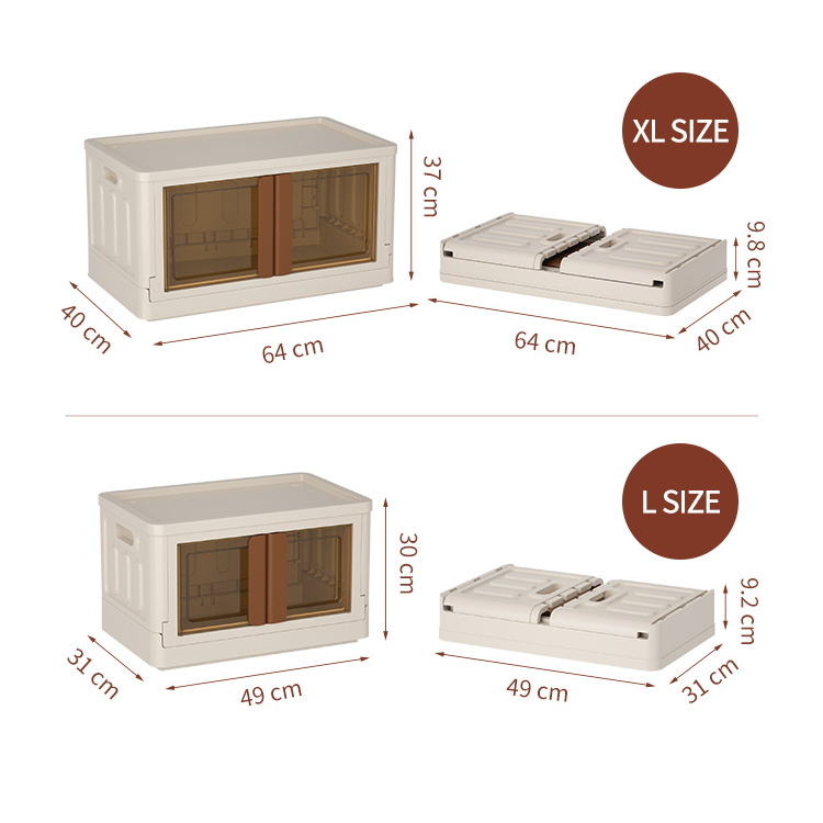 72L Household Folding Storage Box for Toy Plastic Cabinet with Multi Layers