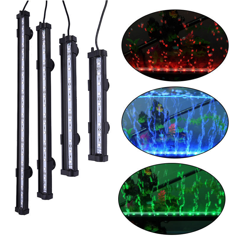 Color Changing LED Air Bubble Light Underwater Submersible Aquarium Light