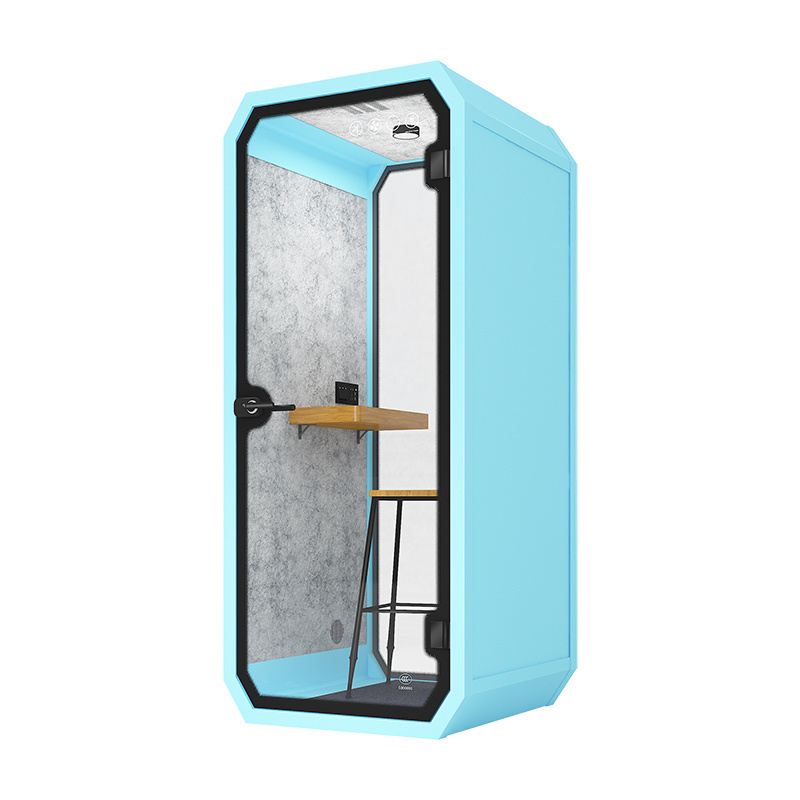 Portable Small Office Soundproof Booth 1 Person Office Phone Booth Sound Reduce Private Small Office Pod camping pod