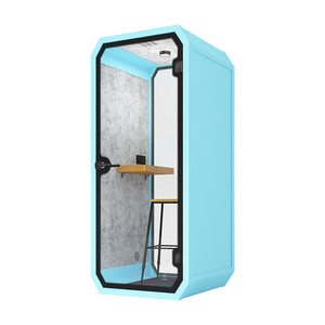 Portable Small Office Soundproof Booth 1 Person Office Phone Booth Sound Reduce Private Small Office Pod camping pod