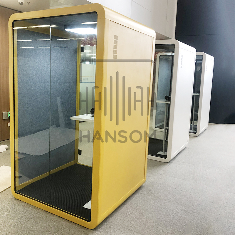 Customized 2 Person Office Pod Convenient Private Sound Proof Pod Office Phone Booth Sound Proof Recording Booth