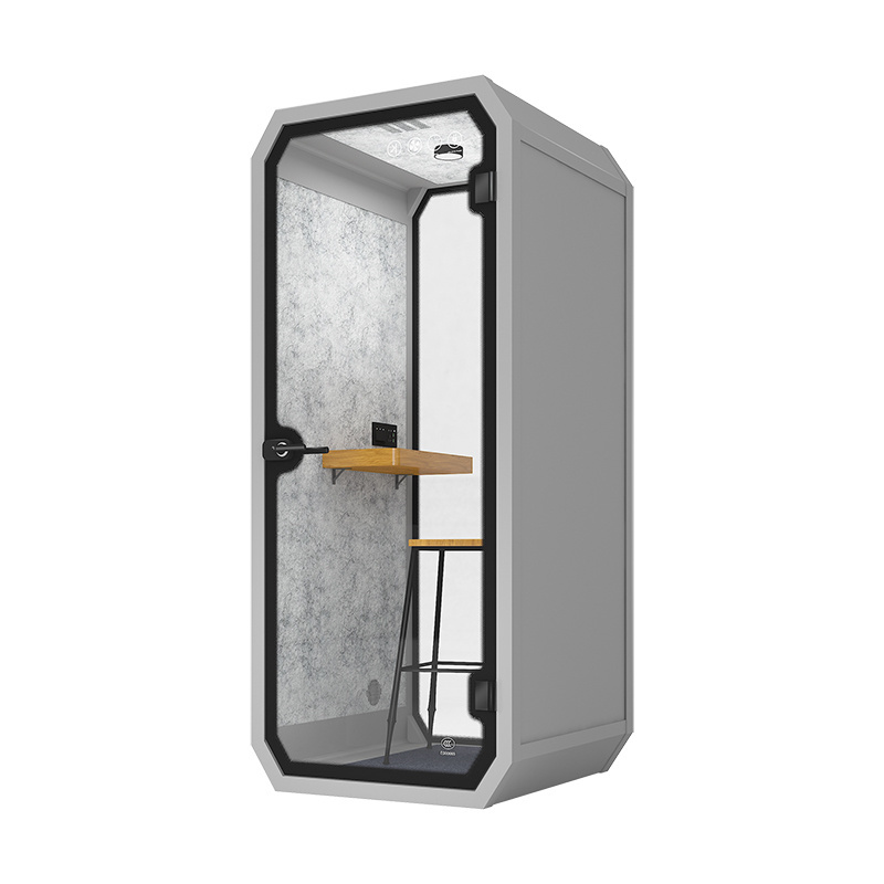 Portable Small Office Soundproof Booth 1 Person Office Phone Booth Sound Reduce Private Small Office Pod camping pod