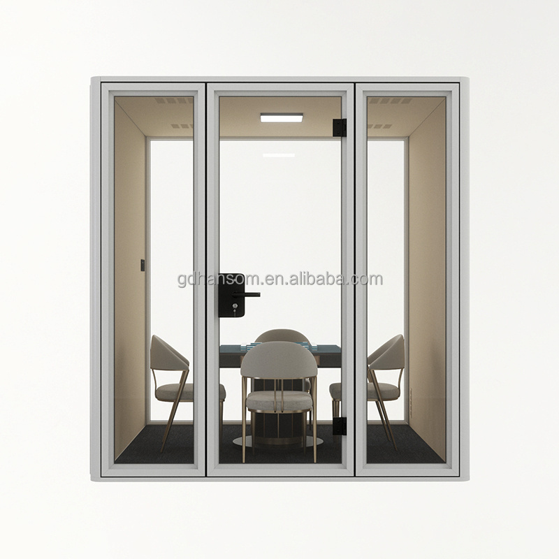 Customizable Acoustic Silence Box 4-6 Person Soundproof Office Meeting Booth