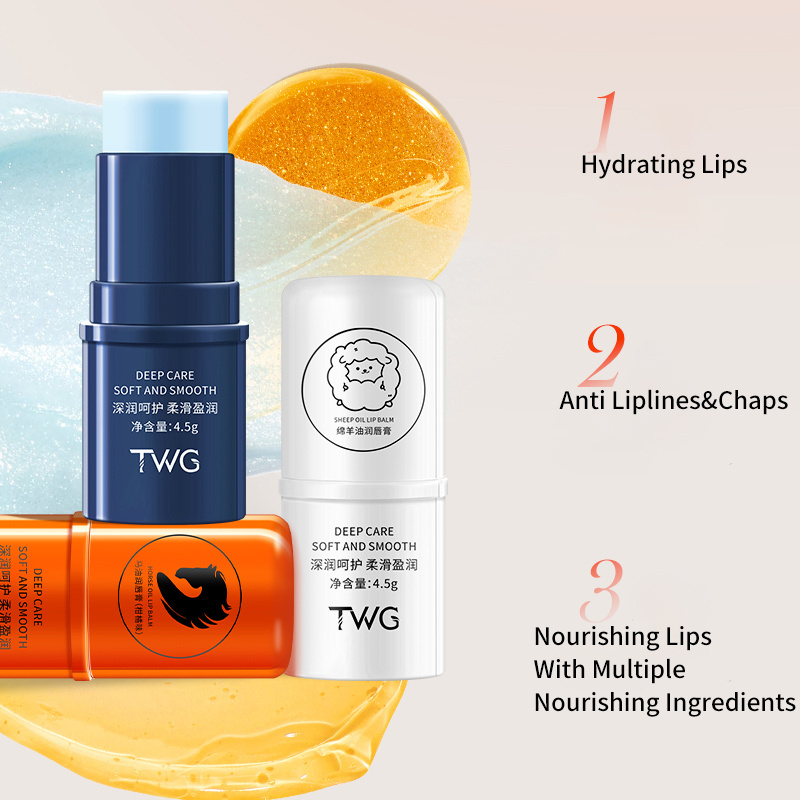 TWG  Lip Balm  Nourishing Chapstick Squalane Lip Stick Liplines Firming Sheep Oil Moisturizing Lip Pure Balm